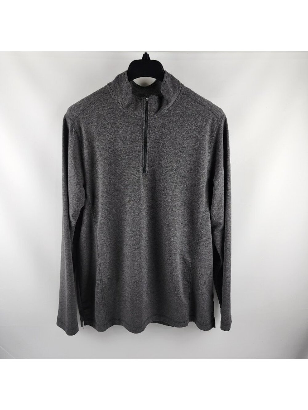 Orvis Pullover Mens XL Gray Performance 1/4 Zip Shirt